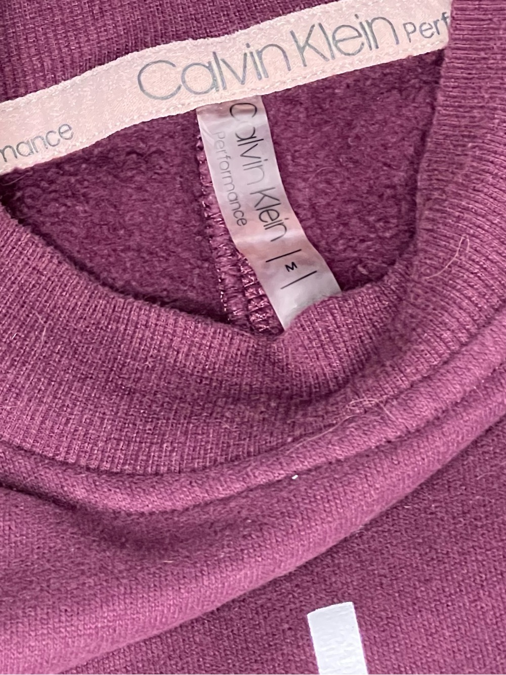 Calvin Klein Performance Logo Relaxed Sweatshirt Burgundy Purple Size Medium - Picture 5 of 5